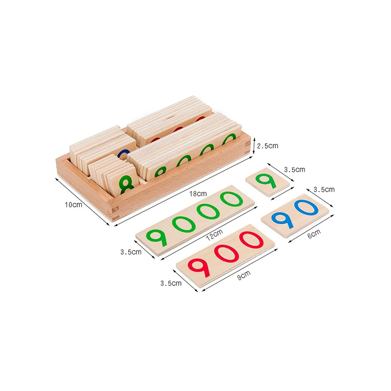 Modułowy drewniany zestaw do liczenia Montessori