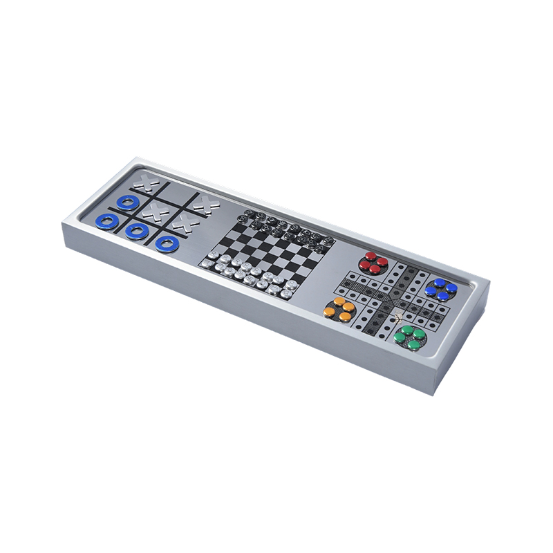 Magnetyczny zestaw do gry w SZACHY 3 w 1 ze stopu aluminium