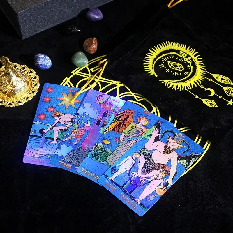Edycja kolekcjonerska z motywem zodiaku — zestaw tarota i kryształów Mystic's Treasure