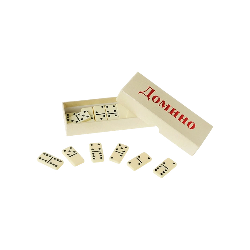 Tradycyjne domino z podwójną szóstką w wykończeniu w kolorze kości słoniowej