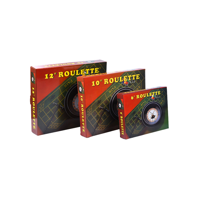 Zestawy do gry w ruletkę – dostępne opcje 6”, 10” i 12”.