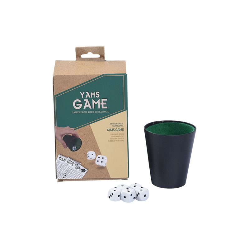 Wersja Portable Throw Cup — zestaw do gry w kości Vintage YAMS