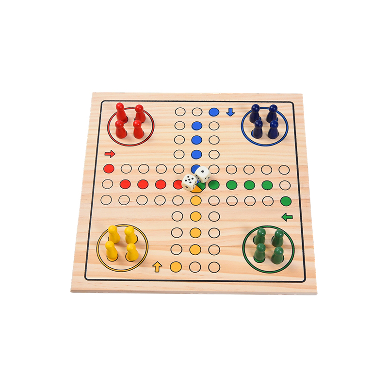 Wydanie Family Entertainment Klasyczna drewniana gra planszowa LUDO