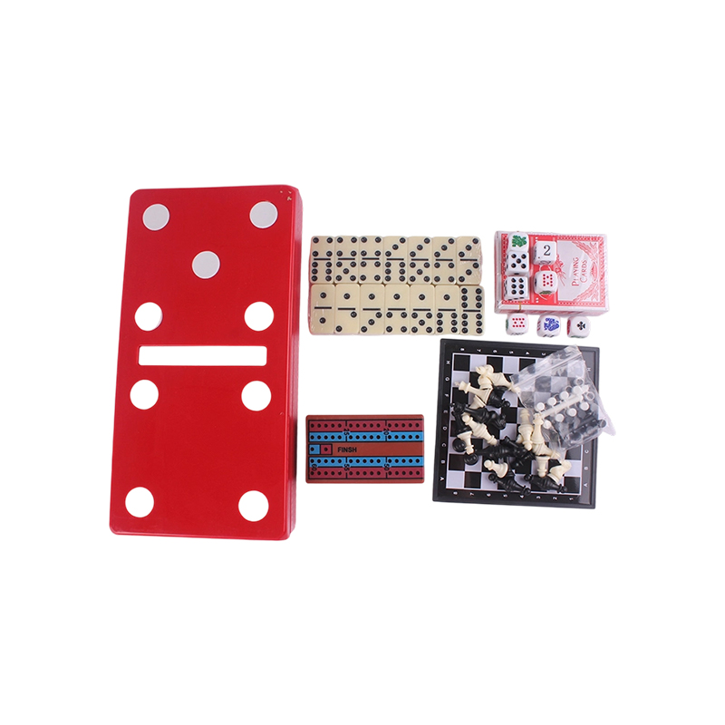 Red Polka-Dot Edition – klasyczny zestaw domino i cribbage