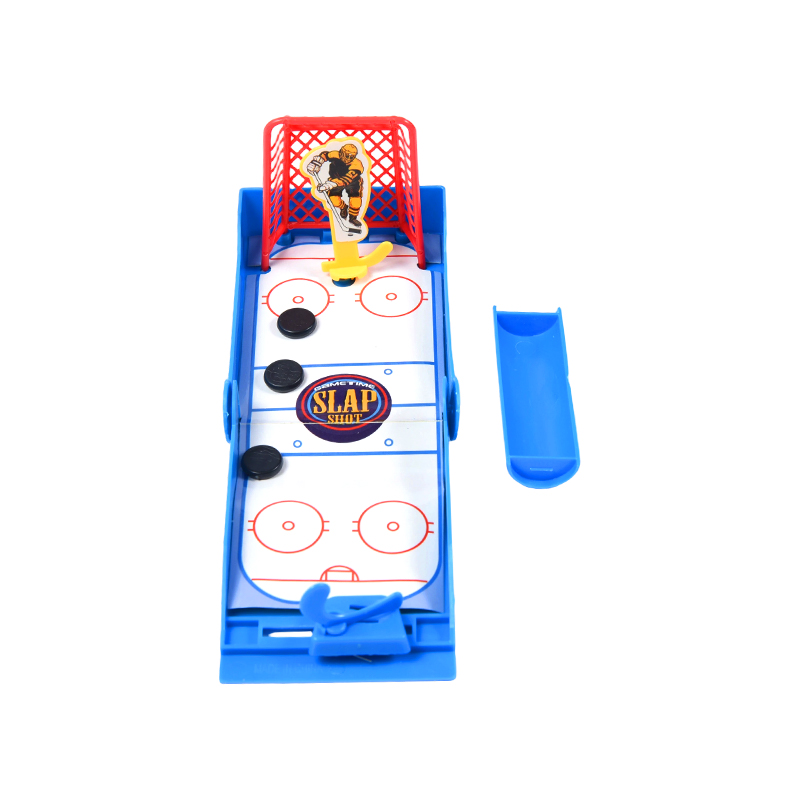 Kompaktowy stacjonarny hokej na lodzie ze sprężynową wyrzutnią Slap Shot Mini gra hokejowa